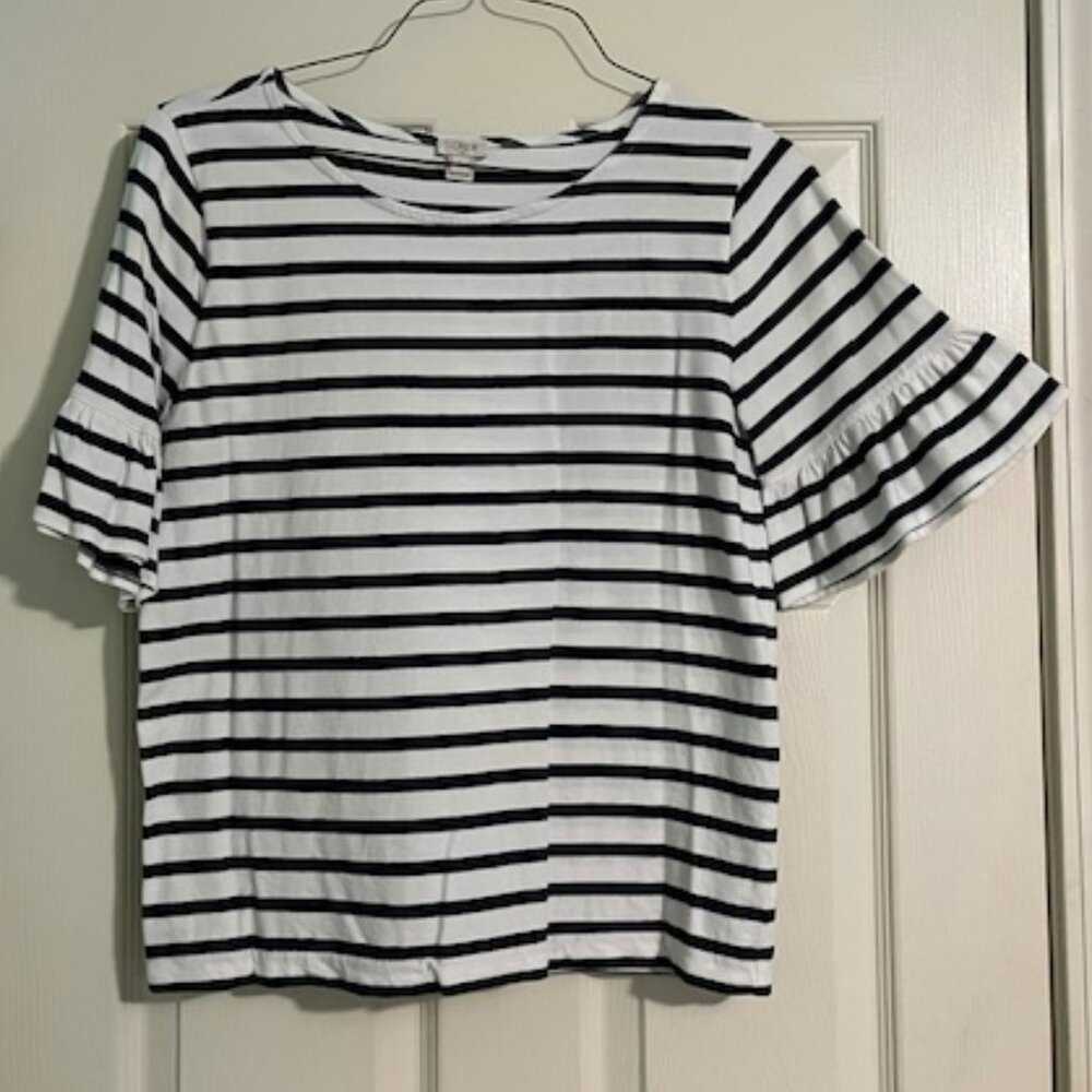 Ruffle Short Sleeve Blouse